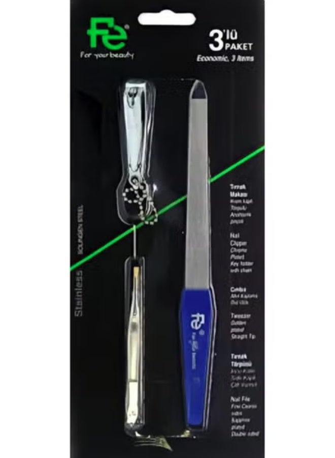 FE YOUR BEAUTY STAINLESS ECONOMIC 3 ITEMS COD 023